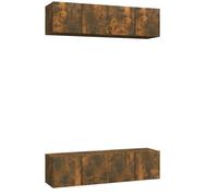 (Smoked oak, 60 x 30 x 30 cm (W x D x H)) vidaXL 4x Wall TV Cabinets Media Unit Furniture Multi Colours Multi Sizes