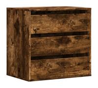 Vidaxl Corner Chest Of Drawers Smoked Oak 60X41X58 Cm Engineered Wood