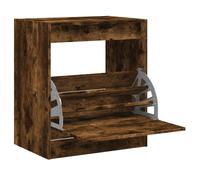 Shoe Cabinet Smoked Oak 60x42x69 cm Engineered Wood Slim Hallway Storage Compact