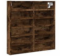 (smoked oak, 60 x 8.5 x 58 cm) vidaXL Vitrine Cabinet Wall Mounted Cabinet Floating Cabinet Engineered Wood