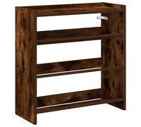 (smoked oak, 62 cm/ 60 cm) vidaXL Shoe Rack Shoe Cabinet Shoe Storage Shelf Hall Cupboard Engineered Wood