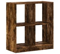 (smoked oak, 68.5 x 32 x 75 cm) vidaXL Bookcase Bookshelf Rack Storage Cabinet Engineered Wood