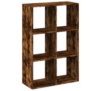 (smoked oak, 69.5 x 29 x 103.5 cm) vidaXL Room Divider Bookcase Book Rack Bookshelf Engineered Wood