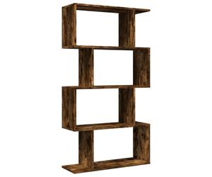 (smoked oak, 70 x 24 x 129 cm) vidaXL Room Divider Bookcase 6-Tier Shelf Bookshelf Engineered Wood