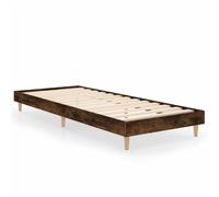 (smoked oak, 75 x 190 cm) vidaXL Bed Frame Home Bedroom Bed Base Bedstead Platform Bed Engineered Wood
