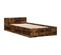 (smoked oak, 75 x 190 cm) vidaXL Bed Frame with Drawers Bed Base Smoked Oak 200x200 cm Engineered Wood