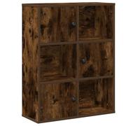 (smoked oak, 76.5 cm/ 60 cm) vidaXL Bookcase Bookshelf Cabinet Storage Shelf Book Stand Engineered Wood
