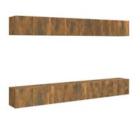 (Smoked oak, 8) vidaXL 8x TV Cabinets Chipboard Living Room Furniture TV Unit Multi Colours