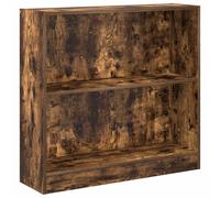 (smoked oak, 80 x 24 x 76 cm) vidaXL Book Cabinet Display Rack Bookshelf Storage Shelf Rack Engineered Wood