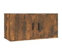 vidaXL Wall Mounted TV Cabinet Smoked Oak 80x34.5x40 cm
