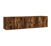 Vidaxl Wall-mounted Tv Cabinets 2 Pcs Smoked Oak 80X34.5X40 Cm, Brown