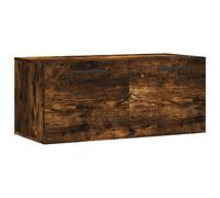 (smoked oak, 80 x 36.5 x 35 cm) vidaXL Wall Cabinet Wall Storage Display Cabinet Grey Sonoma Engineered Wood