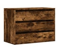(smoked oak, 80 x 41 x 58 cm) vidaXL Corner Chest of Drawers Storage Drawer Side Cabinet Engineered Wood