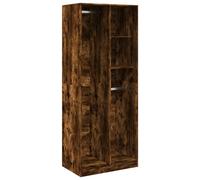 (smoked oak, 80 x 50 x 200 cm/ 2 shelves piece) vidaXL Wardrobe Clothing Storage Hanger Clothes Cabinet Closet Engineered Wood