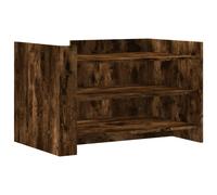 vidaXL Coffee Table Smoked Oak 80x50x50 cm Engineered Wood - Brown, Brown