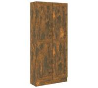(smoked oak, 82.5 x 30.5 x 185.5 cm) vidaXL Book Cabinet Storage Rack Bookshelf Bookcase Sideboard Engineered Wood