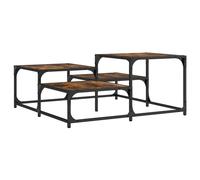 (smoked oak, 87.5 x 87.5 x 40 cm) vidaXL Coffee Table Hall Side End Table Sofa Table Grey Sonoma Engineered Wood
