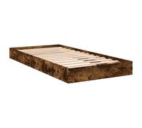 (smoked oak, 90 x 200 cm/ 17 cm) vidaXL Bed Frame Bed Base Sonoma Oak 75x190 cm Small Single Engineered Wood