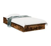 (smoked oak, 90 x 200 cm) vidaXL Bed Frame with Drawers Bed Black 135x190 cm Double Engineered Wood