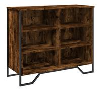 (smoked oak, 91 x 35.5 x 74.5 cm) vidaXL Sideboard Storage Cupboard Cabinet Highboard Engineered Wood
