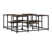 vidaXL Coffee Table Smoked Oak 91x91x40 cm Engineered Wood, Brown