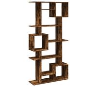(smoked oak, 92 x 29 x 188 cm) vidaXL Book Cabinet Bookcase Storage Cabinet Bookshelf Engineered Wood