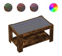 Coffee Table with LED Hallway Tea End Table Side Table Engineered Wood vidaXL