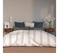 Smoked Oak Engineered Wood Bedside Cabinets Set of 2 40x40x56cm Drawers Storage