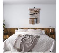 vidaXL Bed Headboard with Cabinets Smoked Oak Engineered Wood, Brown
