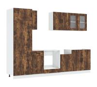 (smoked oak) vidaXL 8 Piece Kitchen Cabinet Set Kalmar Sonoma Oak Engineered Wood