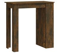 vidaXL Bar Table with Storage Rack Smoked Oak 102x50x103.5cm Engineered Wood