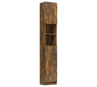 vidaXL Bathroom Cabinet in Smoked Oak | Versatile & Spacious Tall Storage | Moisture-Resistant Engineered Wood | Modern Style | 32x25.5x190 cm