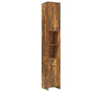 Vidaxl Bathroom Cabinet Smoked Oak 30X30X183.5 Cm Engineered Wood, Brown