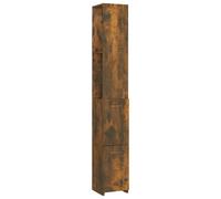 (smoked oak) vidaXL Bathroom Cabinet Cupboard Storage Shelf Washroom Rack Engineered Wood