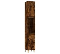 Vidaxl Bathroom Cabinet Smoked Oak 30X30X190 Cm Engineered Wood