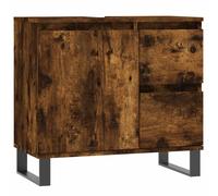 vidaXL Bathroom Cabinet Smoked Oak 65x33x60 cm Engineered Wood