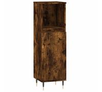 Vidaxl Bathroom Cabinet Smoked Oak 30X30X100 Cm Engineered Wood, Brown