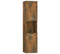 Vidaxl Bathroom Cabinet Smoked Oak 30X30X130 Cm Engineered Wood