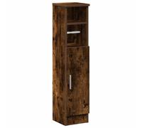 vidaXL Bathroom Cabinet with Roll Holder Smoked Oak 20.5x22x90 cm
