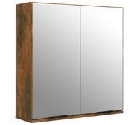 (Smoked oak) vidaXL Bathroom Mirror Cabinet Vanity Unit Wall Cabinet Storage Wall Cupboard