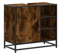 vidaXL Bathroom Sink Cabinet Smoked Oak 65x33x60 cm Engineered Wood