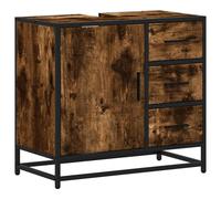 (smoked oak) vidaXL Bathroom Sink Cabinet Sonoma Oak 65x33x60 cm Engineered Wood