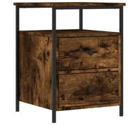 (smoked oak) vidaXL Bedside Cabinet Bedside Table Side Table Smoked Oak Engineered Wood