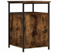 (smoked oak) vidaXL Bedside Cabinet Bedside Table Side Table Smoked Oak Engineered Wood