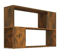 vidaXL 2 Shelf Smoked Oak Bookcase - Size: 63 x 100 x 24cm - Brown - Wilko