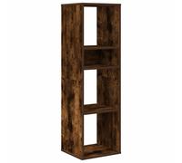 (smoked oak) vidaXL Book Cabinet Highboard Book Rack Display Storage Shelf Engineered Wood