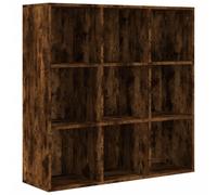 (smoked oak) vidaXL Book Cabinet Highboard Storage Book Rack Bookshelf Engineered Wood