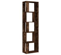 (smoked oak) vidaXL Book Cabinet/Room Divider Book Stand Bookcase Shelf Engineered Wood