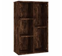 vidaXL Book Cabinet/Sideboard Smoked Oak 50x25x80 cm Engineered Wood UK GF0