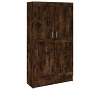 (smoked oak) vidaXL Book Cabinet Storage Rack Bookshelf Bookcase Sideboard Engineered Wood